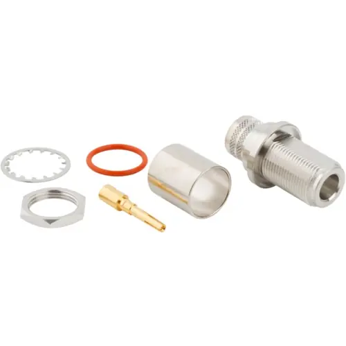 N Einbaubuchse 50 Ω, LMR-600, Lötanschluss, gerade, 172264 Highlight