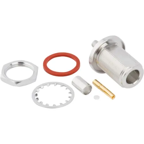 N Einbaubuchse 50 Ω, LMR-240, Crimpanschluss, gerade, 172386 Highlight