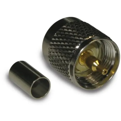 Zertifiziert UHF Stecker 50 Ω, RG-59, RG-62, Belden 8221, Belden 9228, Lötanschluss, gerade, 182101-10