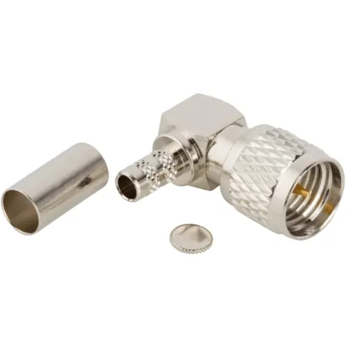 Mini-UHF Stecker 50 Ω, RG-55, RG-142, RG-223, RG-400, Belden 83242, Lötanschluss, abgewinkelt, 182324 Letzte Chance