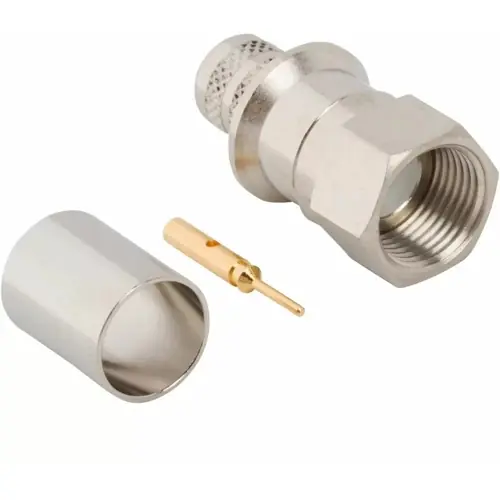 Echt F Stecker 75 Ω, Belden 1694A, Belden 4694R, Belden 9248, Crimpanschluss, gerade, 222194