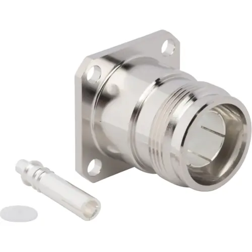 4.3/10 Flanschbuchse 50 Ω, 0.250 Semi-Rigid, RG-401, Lötanschluss, gerade, 431-115J-52S Heißes Angebot