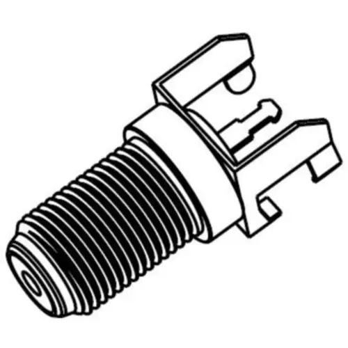 F Einbaubuchse 75 Ω, Lötanschluss, gerade, 531-40144 Neu