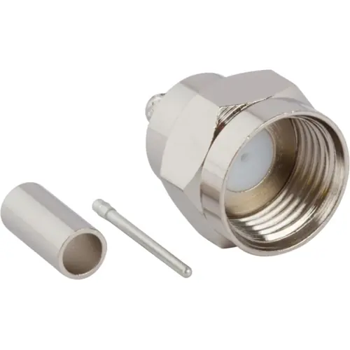 F Stecker 75 Ω, RG-161, RG-179, RG-187, Belden 9221, Crimpanschluss, gerade, 531-40188 Expressversand