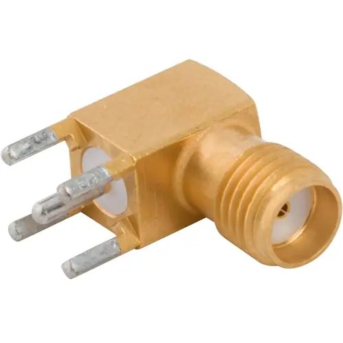 SMA Einbaubuchse 50 Ω, Lötanschluss, abgewinkelt, 901-143-3 Neue Ware