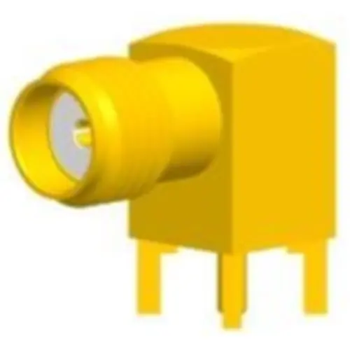 Neu SMA Einbaubuchse 50 Ω, Lötanschluss, abgewinkelt, 901-143-4