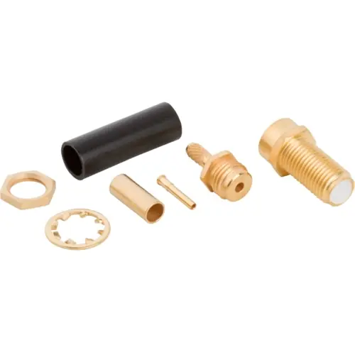 Online Kaufen SMA Einbaubuchse 50 Ω, RG-174, RG-188, RG-316, LMR-100A, Belden 7805A, RG-174LL, Crimpanschluss, gerade, 901-9610-3