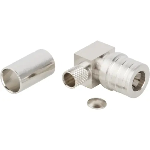 Wochenendangebot QMA Stecker 50 Ω, RG-8X, LMR-240, Belden 9258, Lötanschluss, abgewinkelt, 930-106P-51A