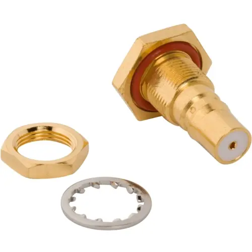 Solange Der Vorrat Reicht QMA Einbaubuchse 50 Ω, 0.141 Semi-Rigid, RG-402, Belden 1673A, Lötanschluss, gerade, 930-122J-51S