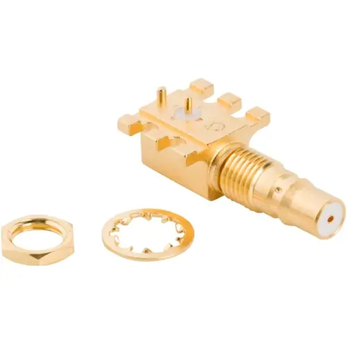 QMA Einbaubuchse 50 Ω, Lötanschluss, abgewinkelt, 930-111J-51P Mega-Angebot