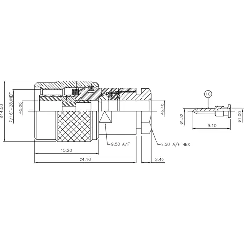 TNC Stecker 50 Ω, RG-58C, RG-141A, URM-43, URM-76, Klemme, gerade, 1-1337466-0 Bestseller