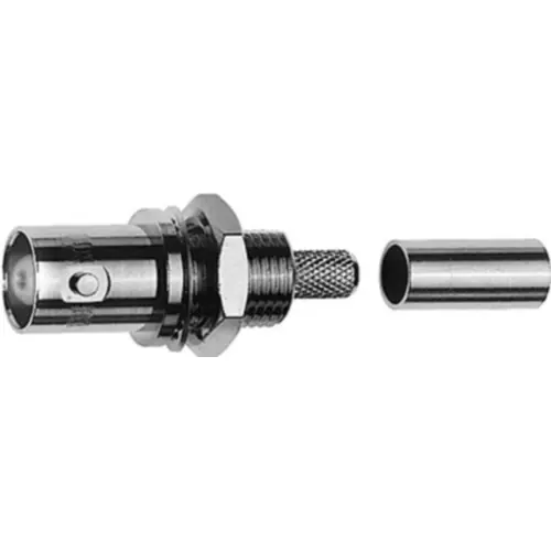 BNC Einbaubuchse 50 Ω, RG-223/U, RG-400/U, Crimp/Crimp, gerade, 100023382 Neue Ware