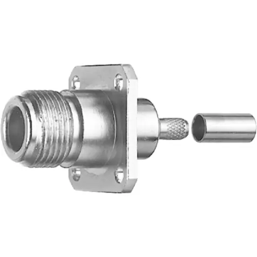 N Flanschbuchse 50 Ω, RG-213/U, Crimp/Crimp, gerade, 100024009 Nur Heute