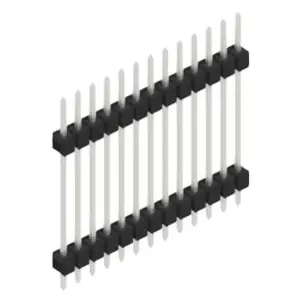 Echt Stiftleiste, 13-polig, RM 2.54 mm, gerade, schwarz, SL522313Z