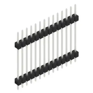 Neu Stiftleiste, 14-polig, RM 2.54 mm, gerade, schwarz, 10056816