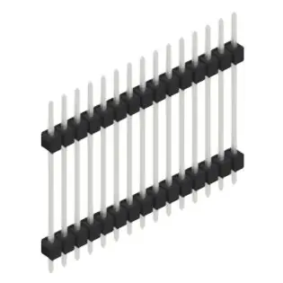 Top-Seller Stiftleiste, 15-polig, RM 2.54 mm, gerade, schwarz, 10056819