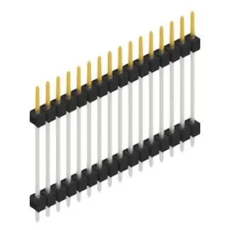 Jetzt Kaufen Stiftleiste, 16-polig, RM 2.54 mm, gerade, schwarz, 10056820