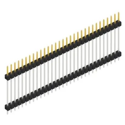 Stiftleiste, 31-polig, RM 2.54 mm, gerade, schwarz, SL522331S Must-Have