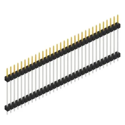 Stiftleiste, 32-polig, RM 2.54 mm, gerade, schwarz, SL522332S Neue Kollektion