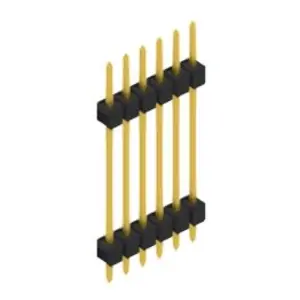 Stiftleiste, 6-polig, RM 2.54 mm, gerade, schwarz, 10056803 Highlight