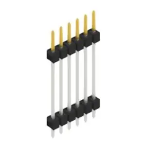 Preisknaller Stiftleiste, 6-polig, RM 2.54 mm, gerade, schwarz, 10056804