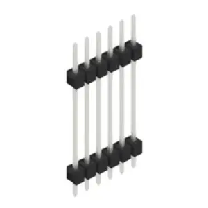 Stiftleiste, 6-polig, RM 2.54 mm, gerade, schwarz, 10077594 Preisknaller