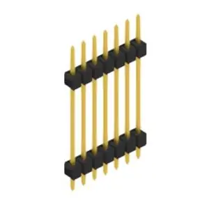 Günstig Stiftleiste, 7-polig, RM 2.54 mm, gerade, schwarz, 10056805