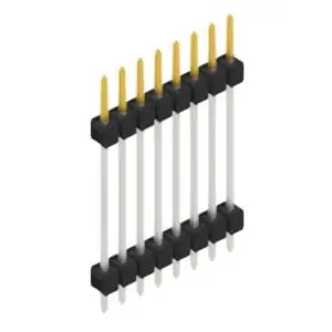 Stiftleiste, 8-polig, RM 2.54 mm, gerade, schwarz, 10056808 Schnäppchen