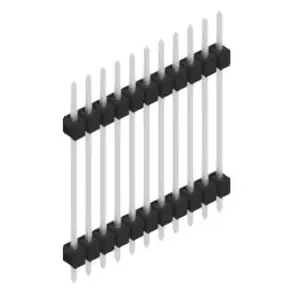 Stiftleiste, 11-polig, RM 2.54 mm, gerade, schwarz, SL523711Z Geprüft