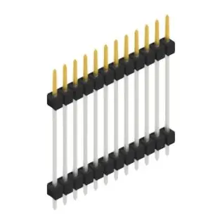 Stiftleiste, 12-polig, RM 2.54 mm, gerade, schwarz, SL523712S Billig