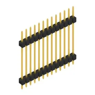 Garantierte Lieferung Stiftleiste, 13-polig, RM 2.54 mm, gerade, schwarz, 10056856