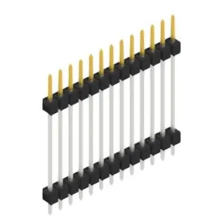 Solange Der Vorrat Reicht Stiftleiste, 13-polig, RM 2.54 mm, gerade, schwarz, 10056857