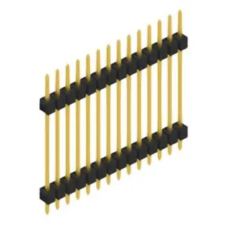 Solange Der Vorrat Reicht Stiftleiste, 14-polig, RM 2.54 mm, gerade, schwarz, 10056860