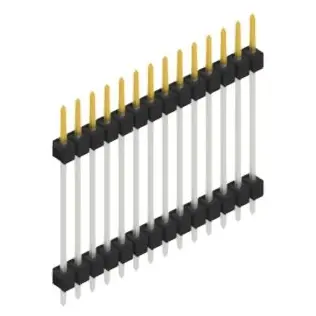 Top-Seller Stiftleiste, 14-polig, RM 2.54 mm, gerade, schwarz, SL523714S