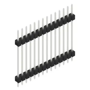 Geprüft Stiftleiste, 14-polig, RM 2.54 mm, gerade, schwarz, SL523714Z