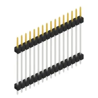 Billig Stiftleiste, 16-polig, RM 2.54 mm, gerade, schwarz, SL523716S