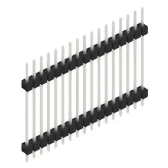 Abverkauf Stiftleiste, 17-polig, RM 2.54 mm, gerade, schwarz, 10056863