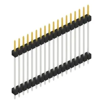 Stiftleiste, 18-polig, RM 2.54 mm, gerade, schwarz, SL523718S Neue Kollektion