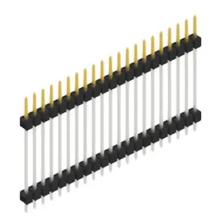 Rabatt Stiftleiste, 21-polig, RM 2.54 mm, gerade, schwarz, SL523721S