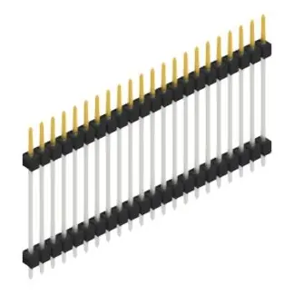 Zertifiziert Stiftleiste, 22-polig, RM 2.54 mm, gerade, schwarz, SL523722S