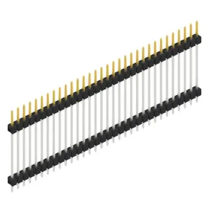 Stiftleiste, 32-polig, RM 2.54 mm, gerade, schwarz, SL523732S Garantierte Lieferung