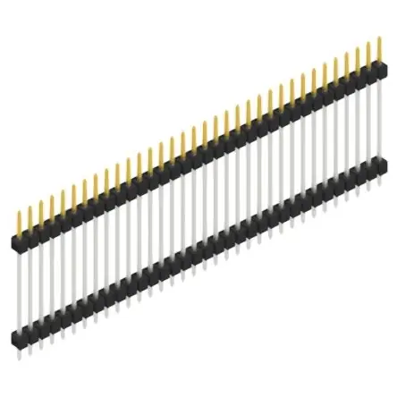Stiftleiste, 34-polig, RM 2.54 mm, gerade, schwarz, SL523734S Preiswert