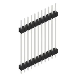 Mega-Angebot Stiftleiste, 11-polig, RM 2.54 mm, gerade, schwarz, 10056899