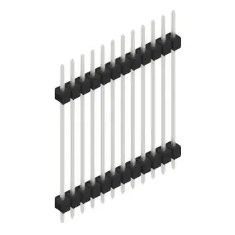 Stiftleiste, 12-polig, RM 2.54 mm, gerade, schwarz, 10056901 Sofort Bestellen