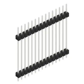 Heißes Angebot Stiftleiste, 15-polig, RM 2.54 mm, gerade, schwarz, 10056906