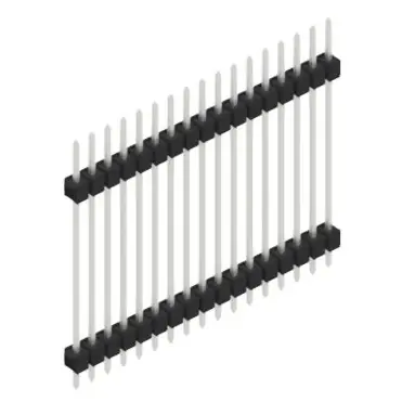 Stiftleiste, 17-polig, RM 2.54 mm, gerade, schwarz, SL528517Z Expressversand