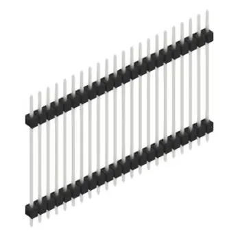 Neuheit Stiftleiste, 22-polig, RM 2.54 mm, gerade, schwarz, SL528522Z