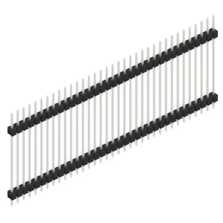 Solange Der Vorrat Reicht Stiftleiste, 35-polig, RM 2.54 mm, gerade, schwarz, SL528535Z