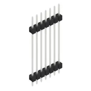 Günstig Stiftleiste, 7-polig, RM 2.54 mm, gerade, schwarz, 10056890