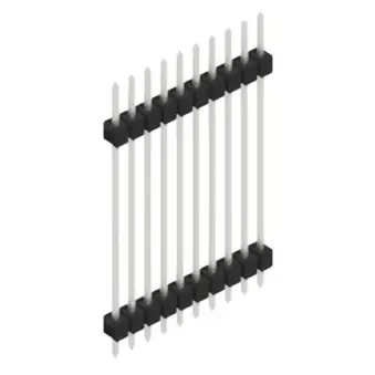 Stiftleiste, 10-polig, RM 2.54 mm, gerade, schwarz, 10056938 Kostenloser Versand